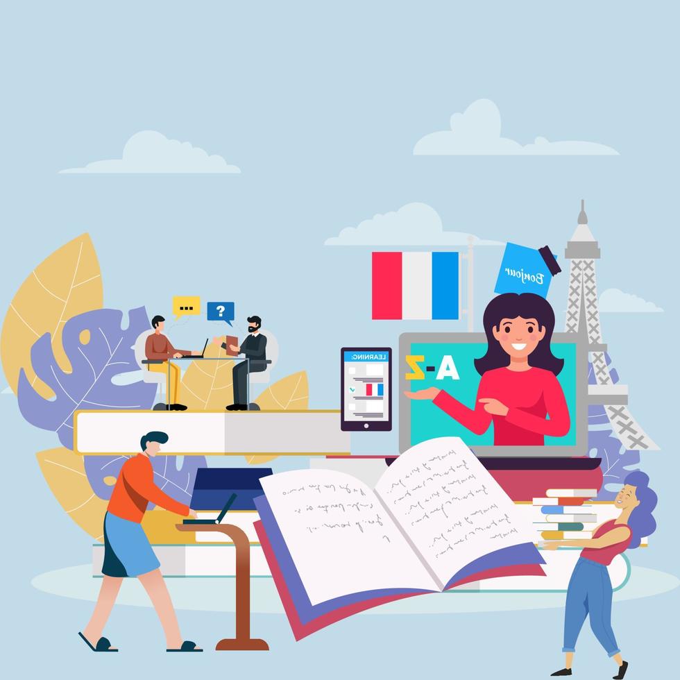Book Landing Page vector