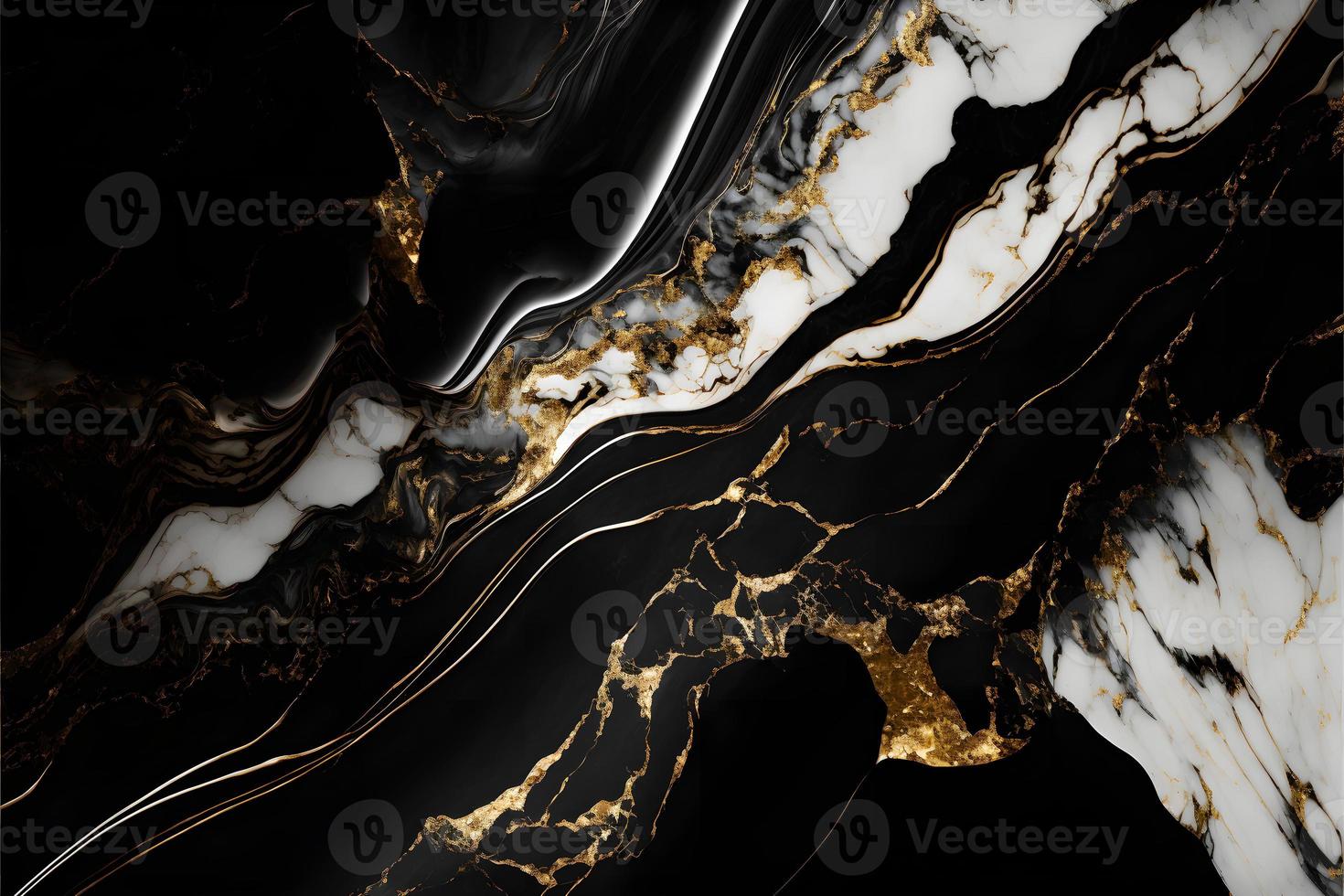 Elegant black, white, and gold marble background texture for use in design projects photo