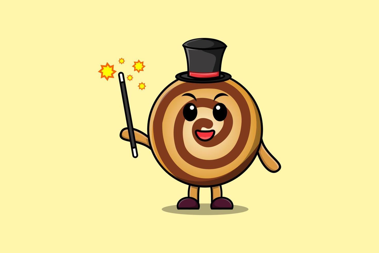 A gorgeous smart cute cartoon magician Cookies vector