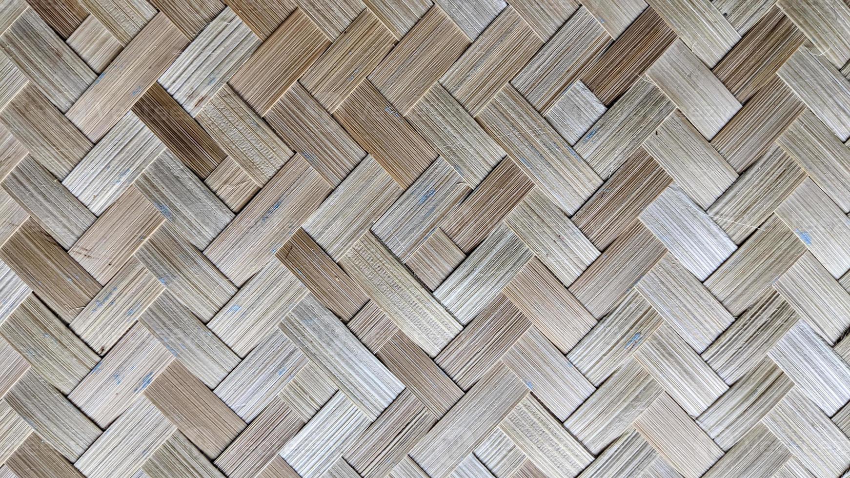 Indonesian traditional woven bamboo texture. seamless bamboo pattern photo