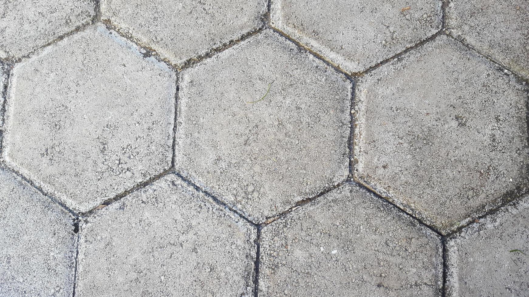 top view hexagon paving block photo