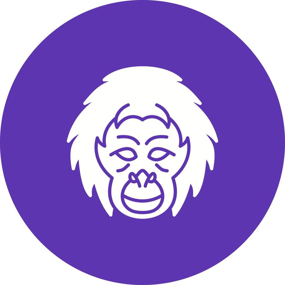 Orangutan Vector Icon
