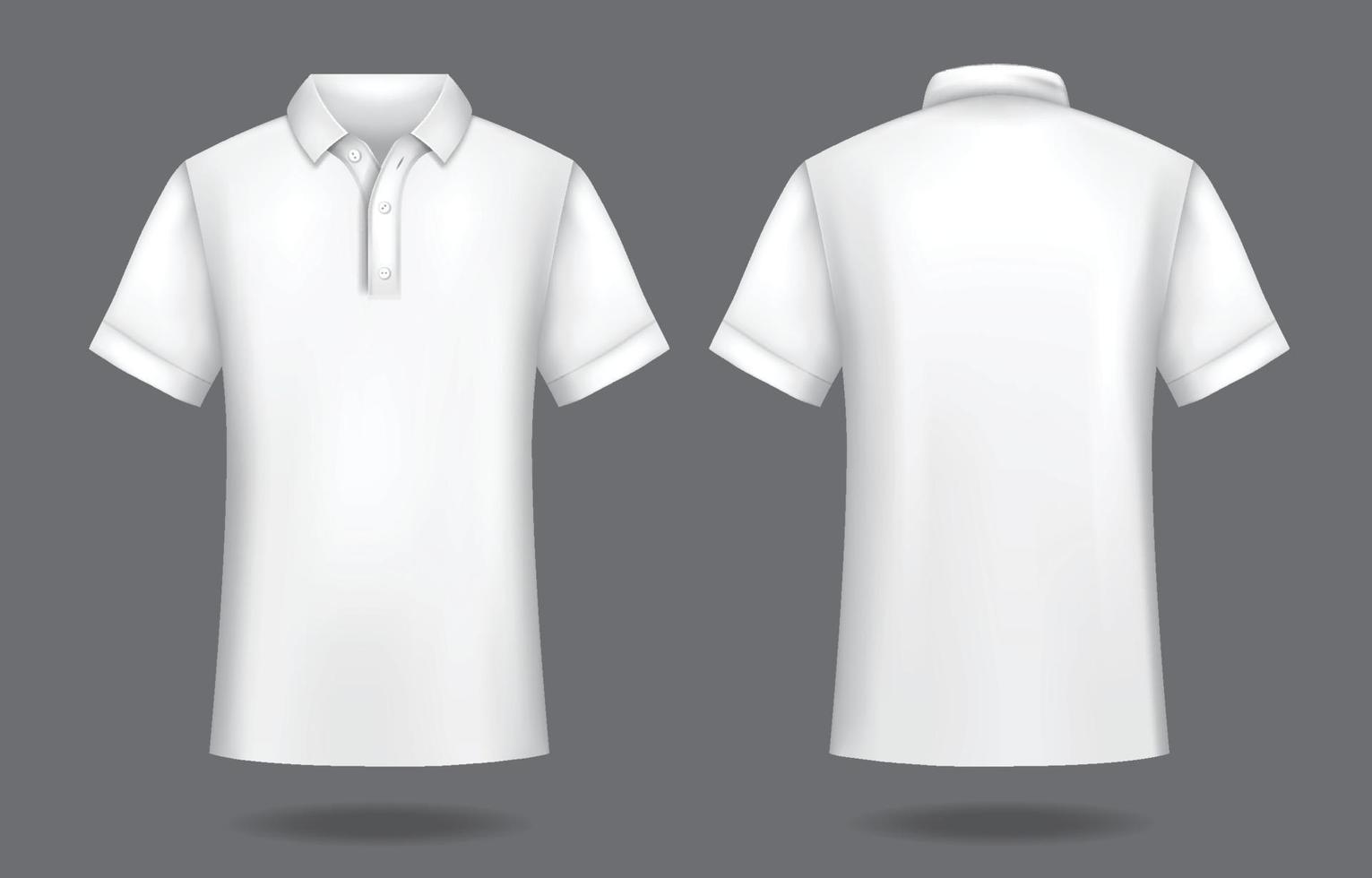 3d blanco polo camisa burlarse de arriba vector