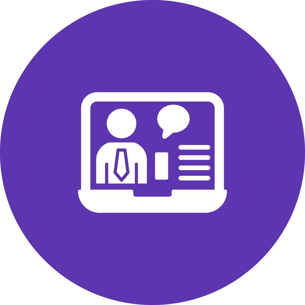 Online Job Interview Vector Icon