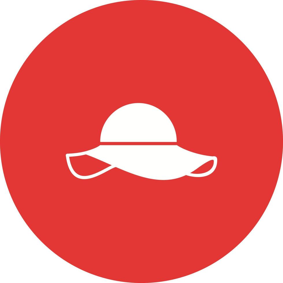 icono de vector de sombrero de mujer