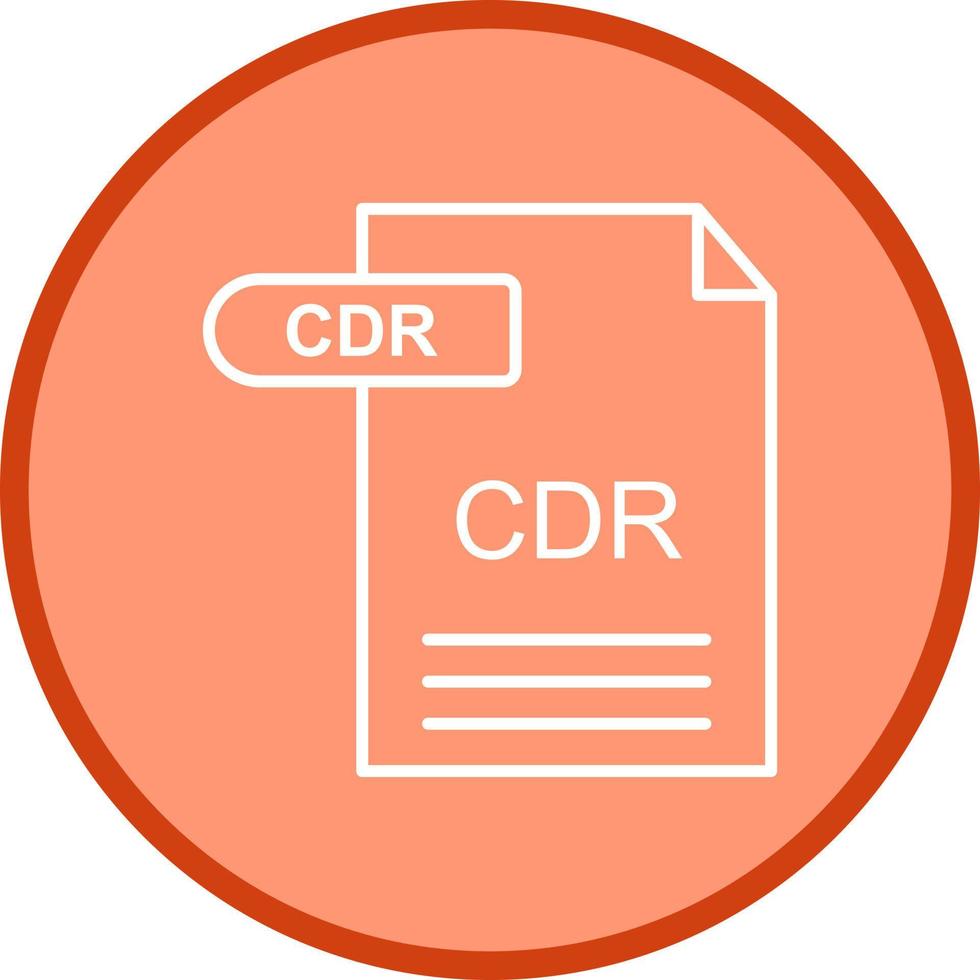 icono de vector de cdr