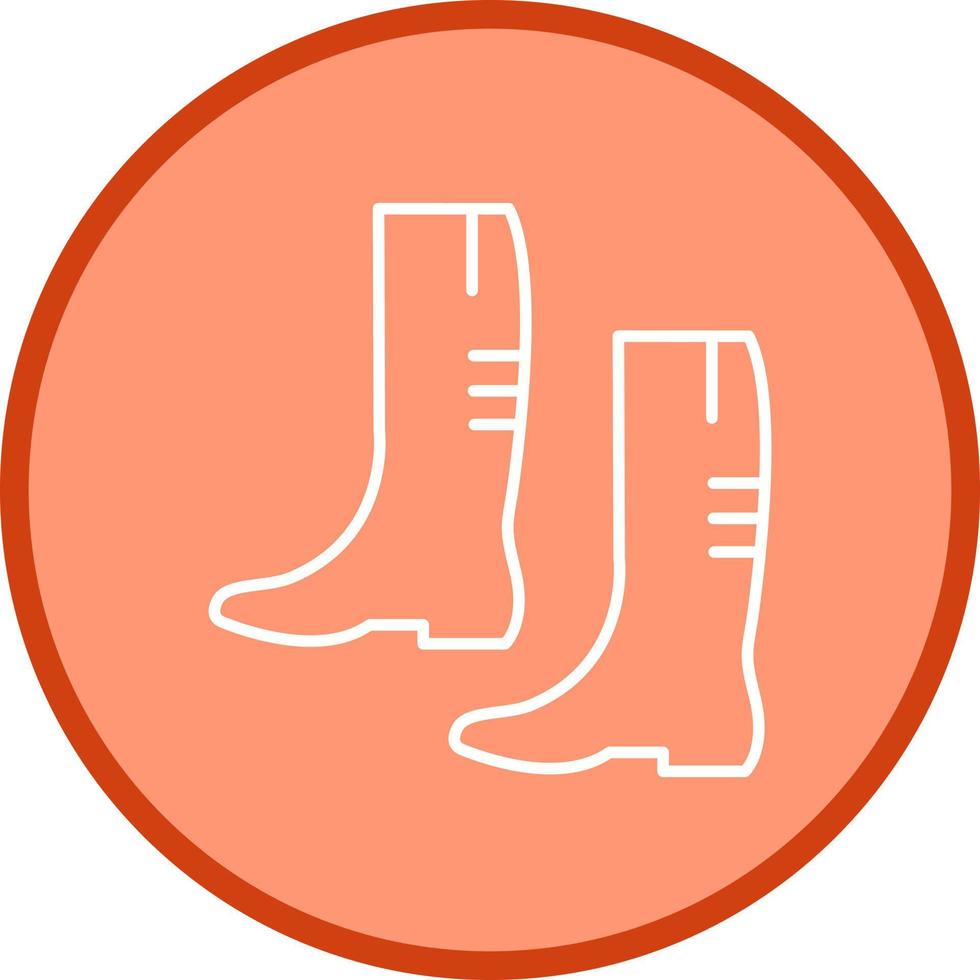 icono de vector de botas de jardinería