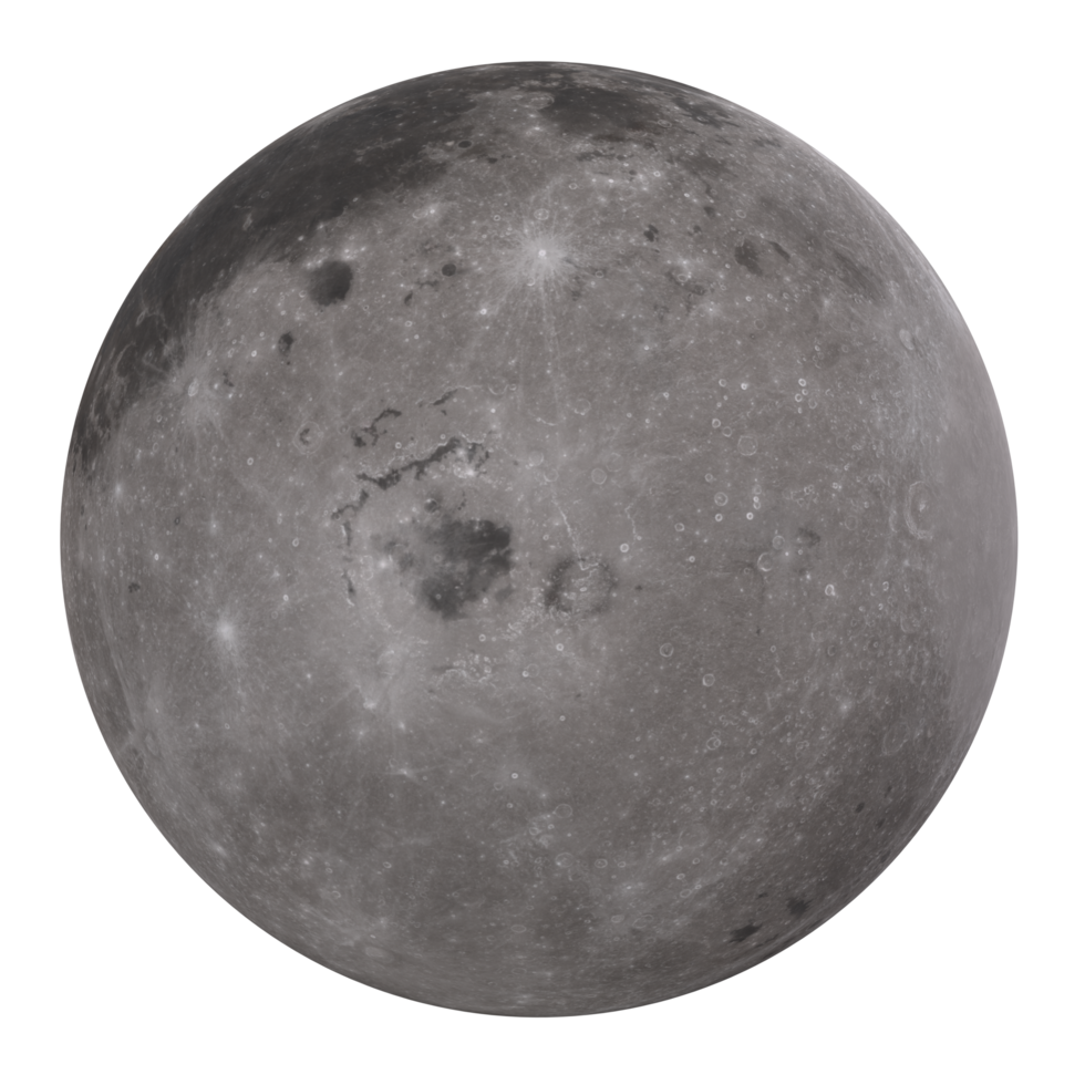 Moon isolated on transparent png