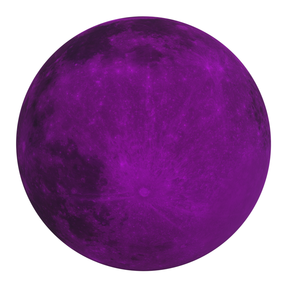 Moon isolated on transparent png