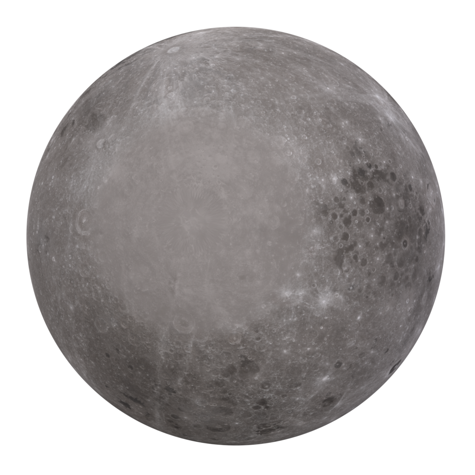 Moon isolated on transparent png