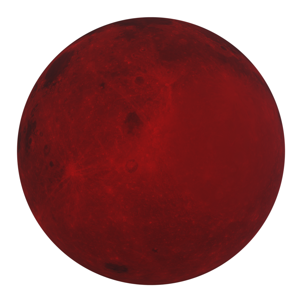 Moon isolated on transparent png