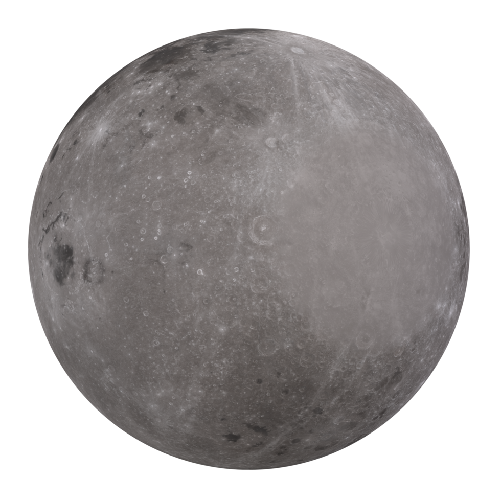 Moon isolated on transparent png