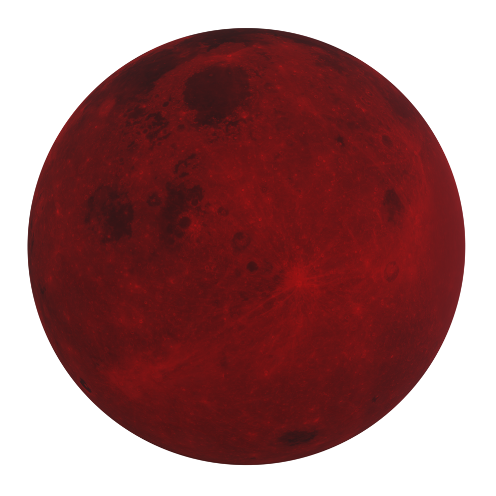 Moon isolated on transparent png