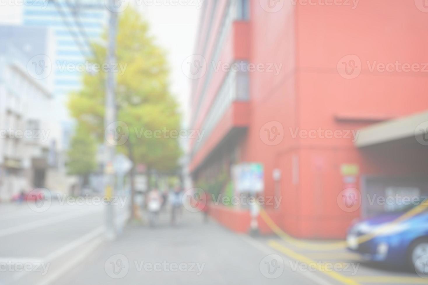 Blurred Bicycle Lane in Autumn Time. photo