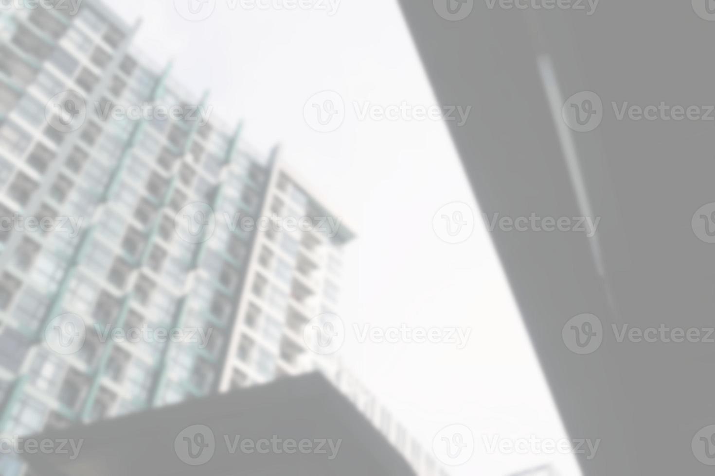 White Blurred New Condominium Building Background with Space for Text, Suitable for Business Presentation. photo