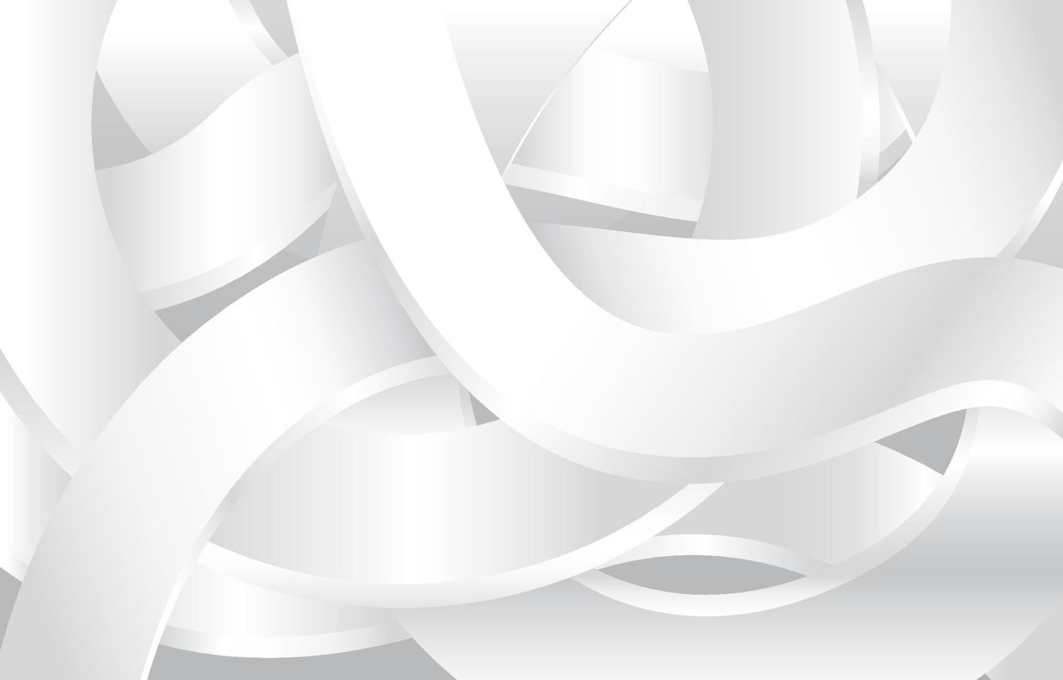 3D White Curved Abstract Background vector