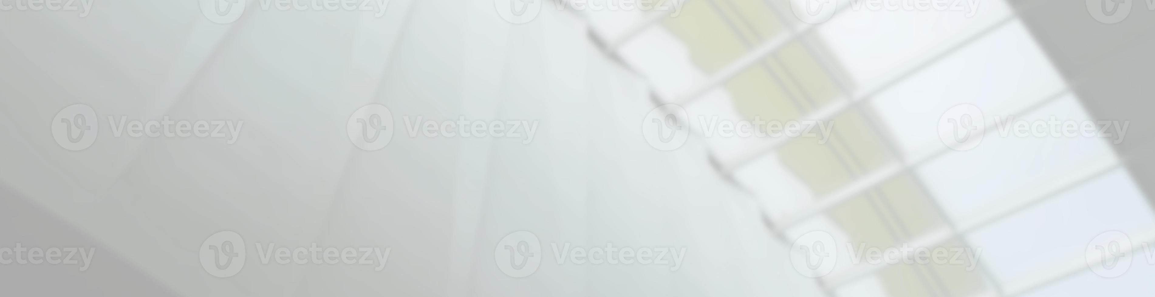 White Blurred Interior of Modern Building Background, Suitable for Billboard Header Banner Website. photo