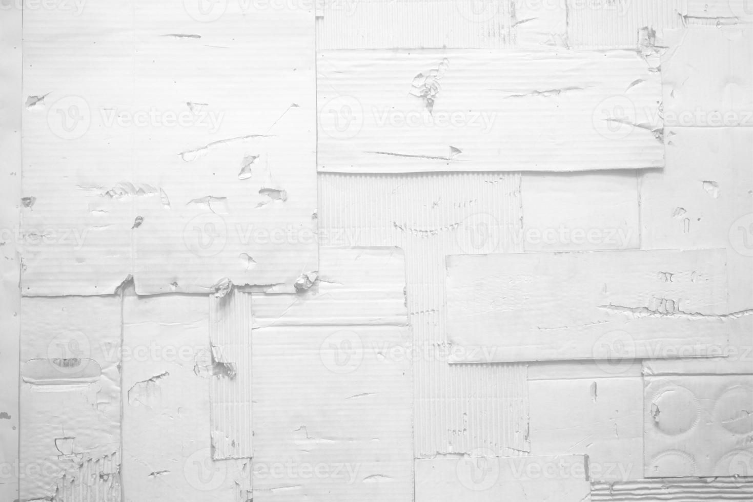 White Grunge Cardboard Wall Texture for Background. photo