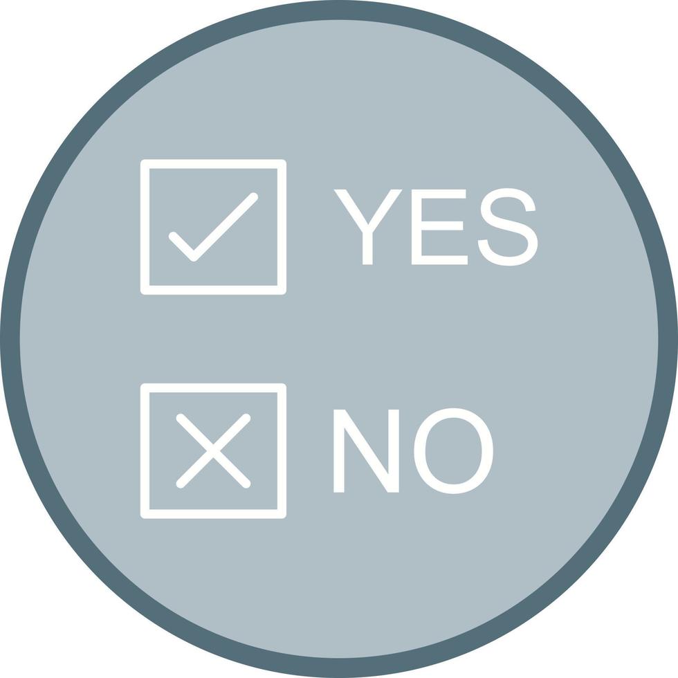 Yes No Option Vector Icon