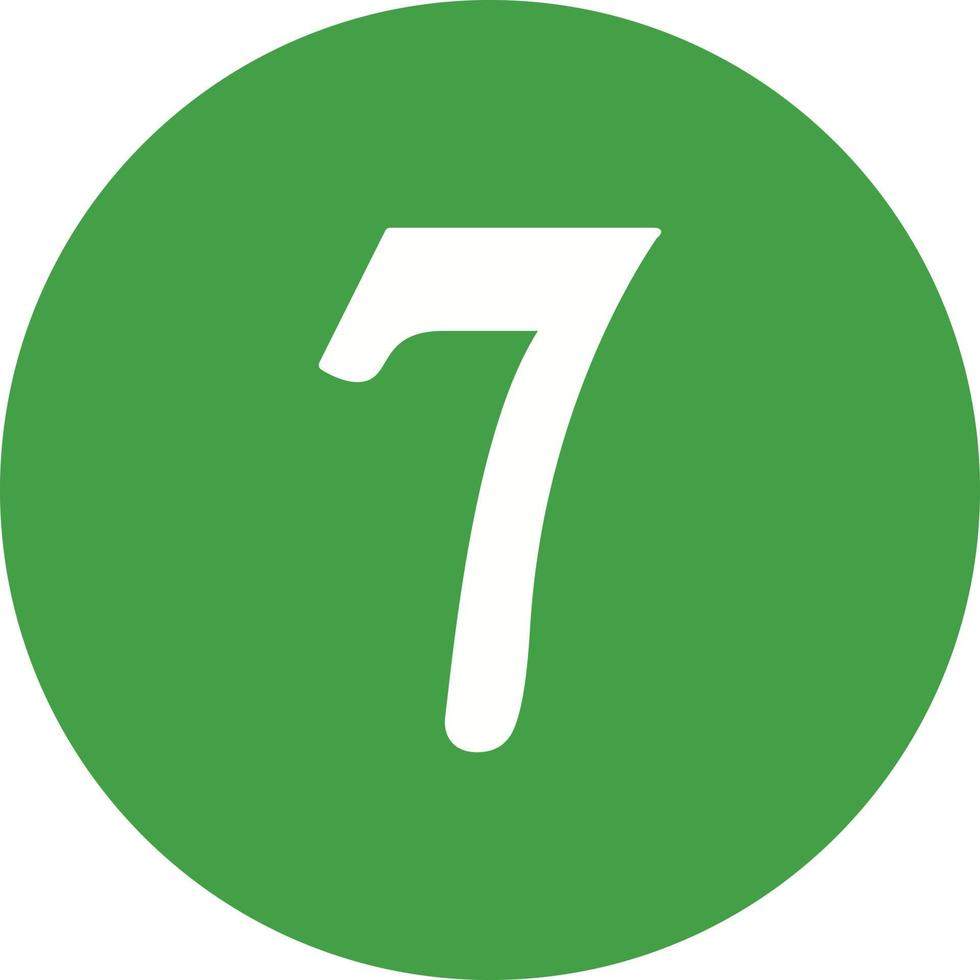 icono de vector número siete