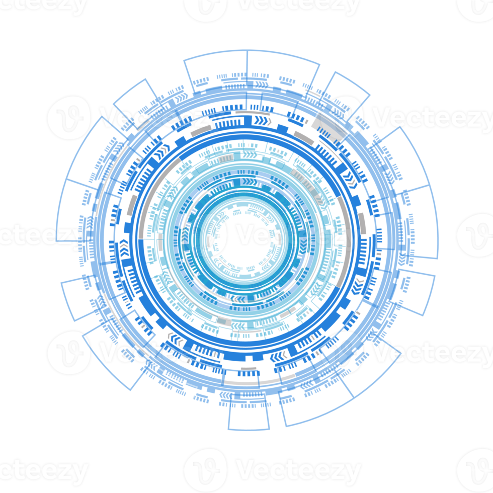 Futuristic graphic user interface HUD, techno circles. Technology sign and symbol. png