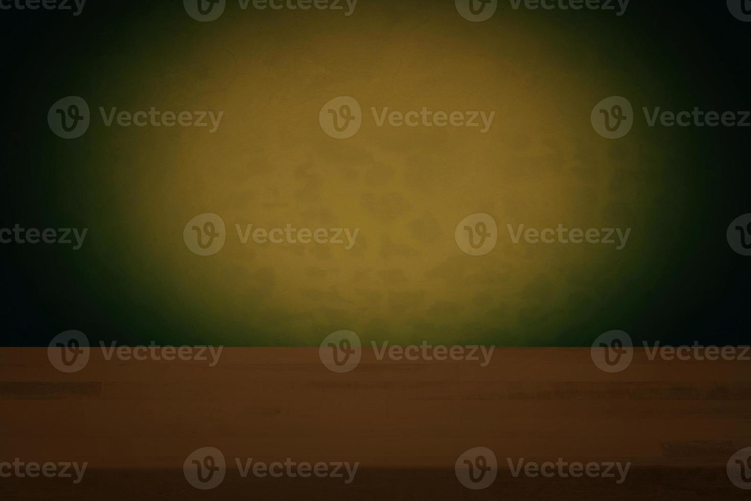 Wooden Table with Grunge Concrete Wall Texture Background in Brave Ground Tone, Suitable for Liqueur Product Presentation Backdrop, Display, and Mock up. photo