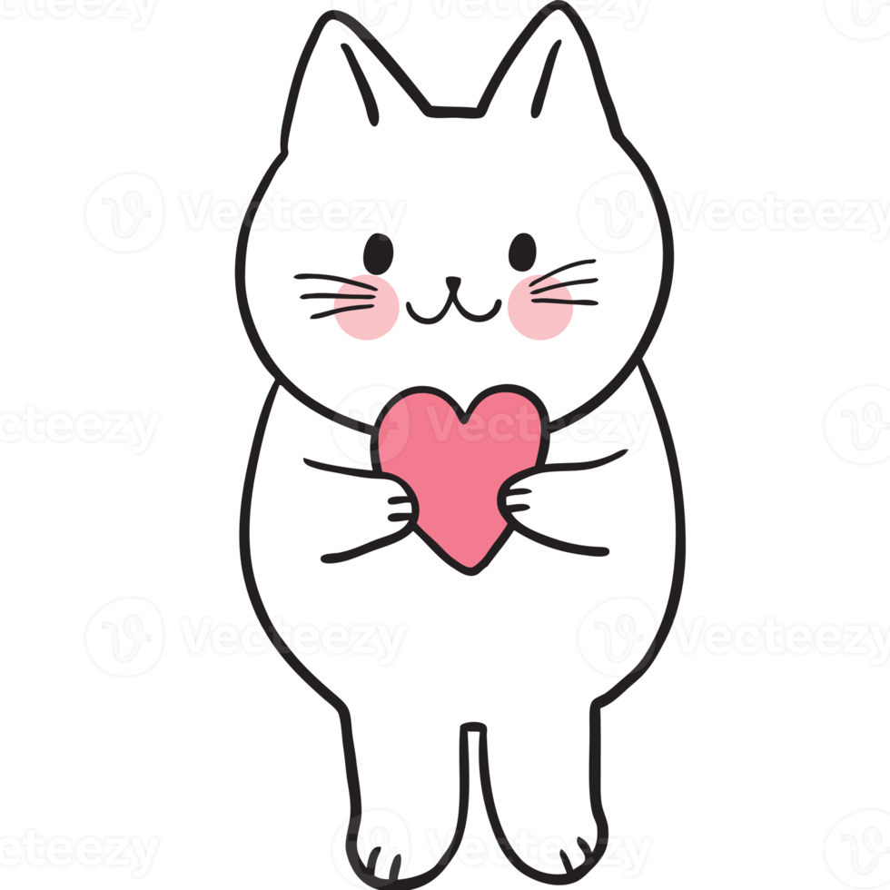 dessin animé mignonne personnage marrant chat clipart. png