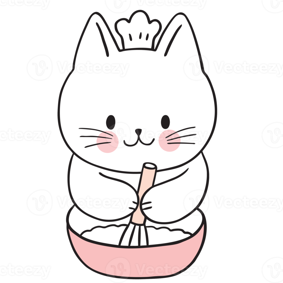 Cartoon cute character funny cat clipart. 19938365 PNG