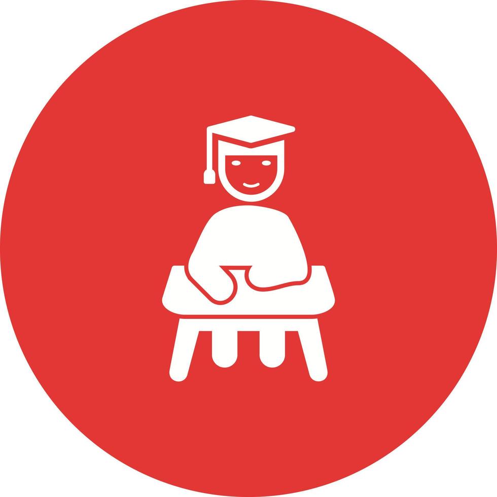 Unique Studying on Desk Vector Icon