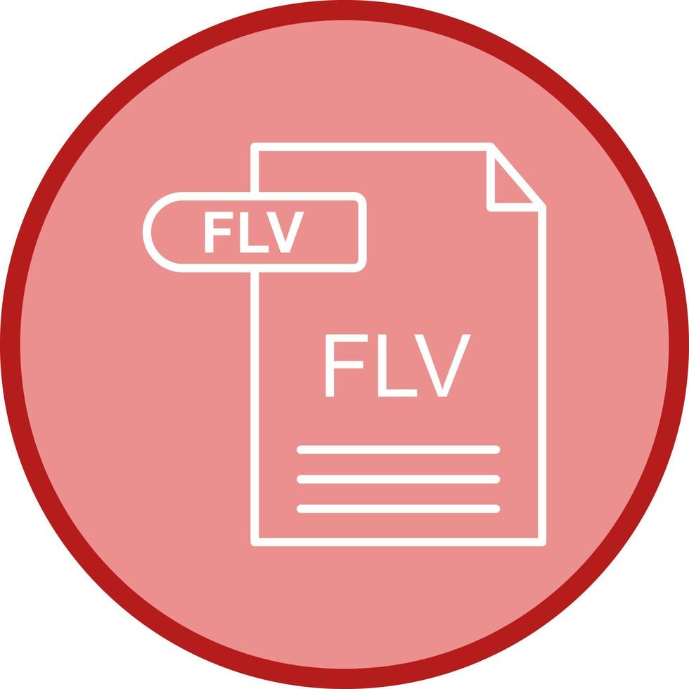 icono de vector de flv