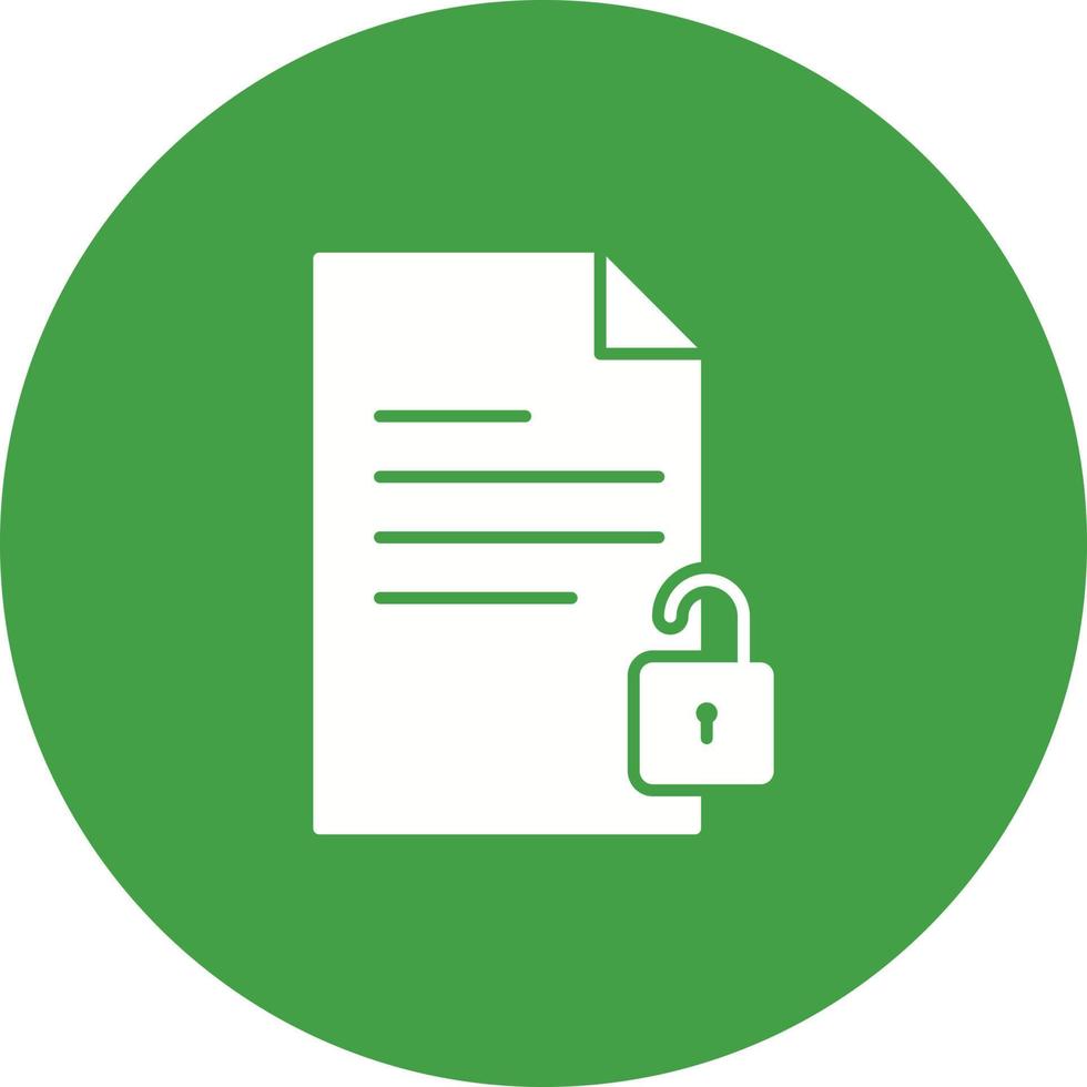 Unlock Documents Vector Icon