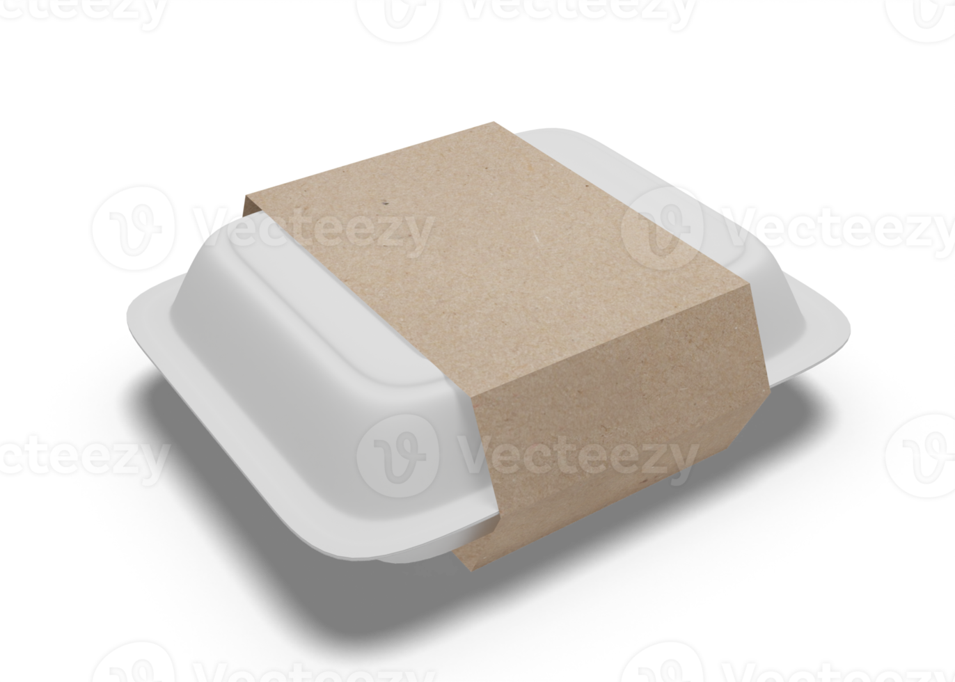 Food box paper craft mockup png