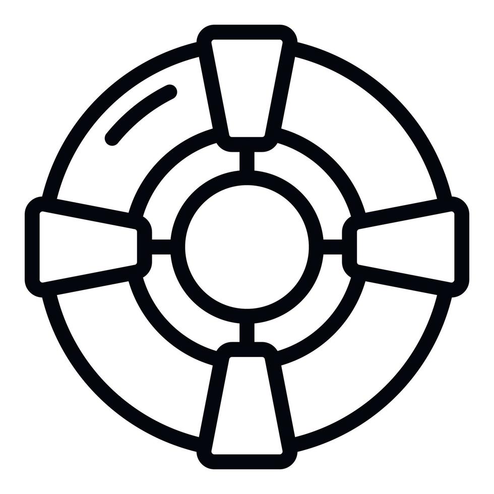 Lifeline icon outline vector. Coast guard vector