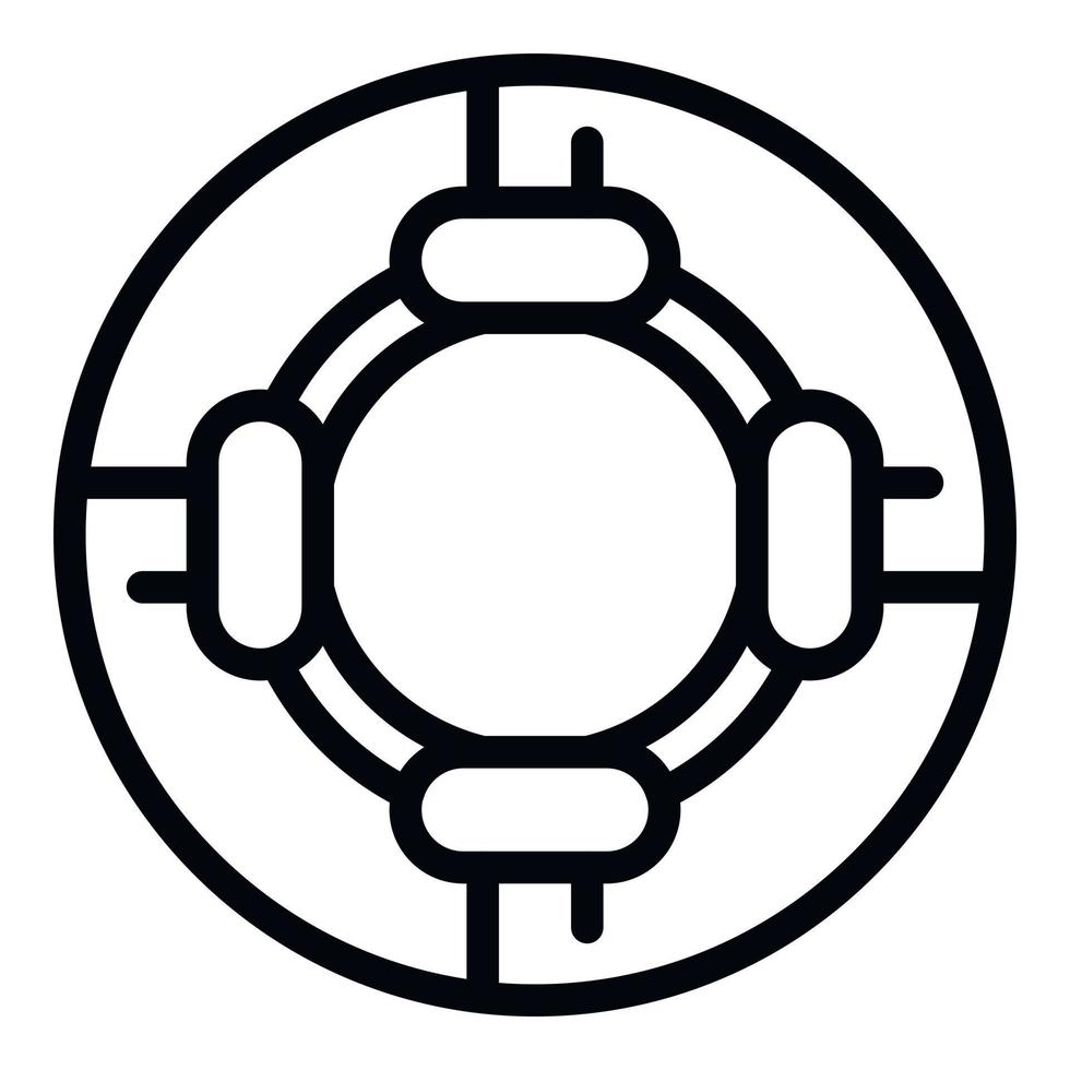 Lifebuoy icon outline vector. Coast guard vector