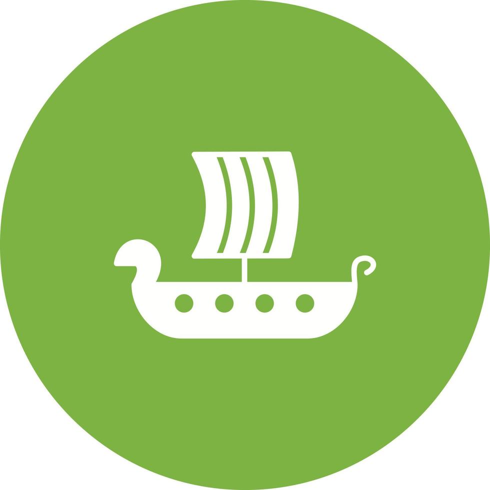 Viking Ship Vector Icon