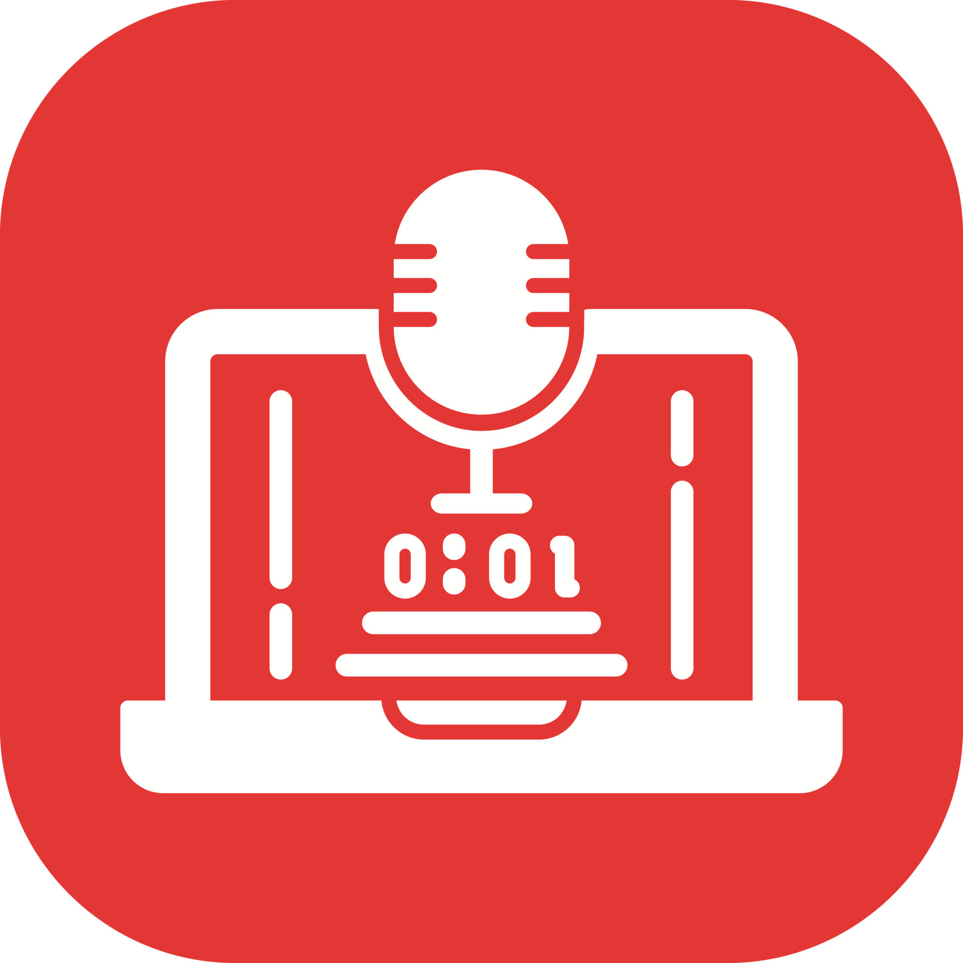 Voice Recorder Vector Icon 19939647 Vector Art at Vecteezy
