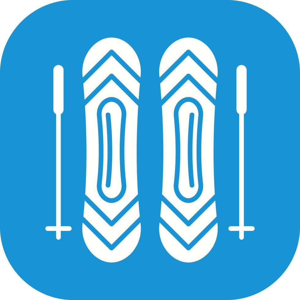 Ski Sticks Vector Icon