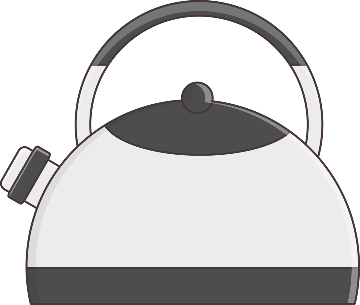 illustration of a steel kettle isolated png