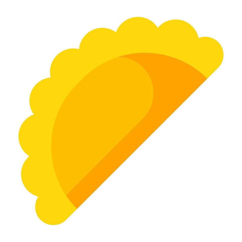 A mouth watering icon of taco vector