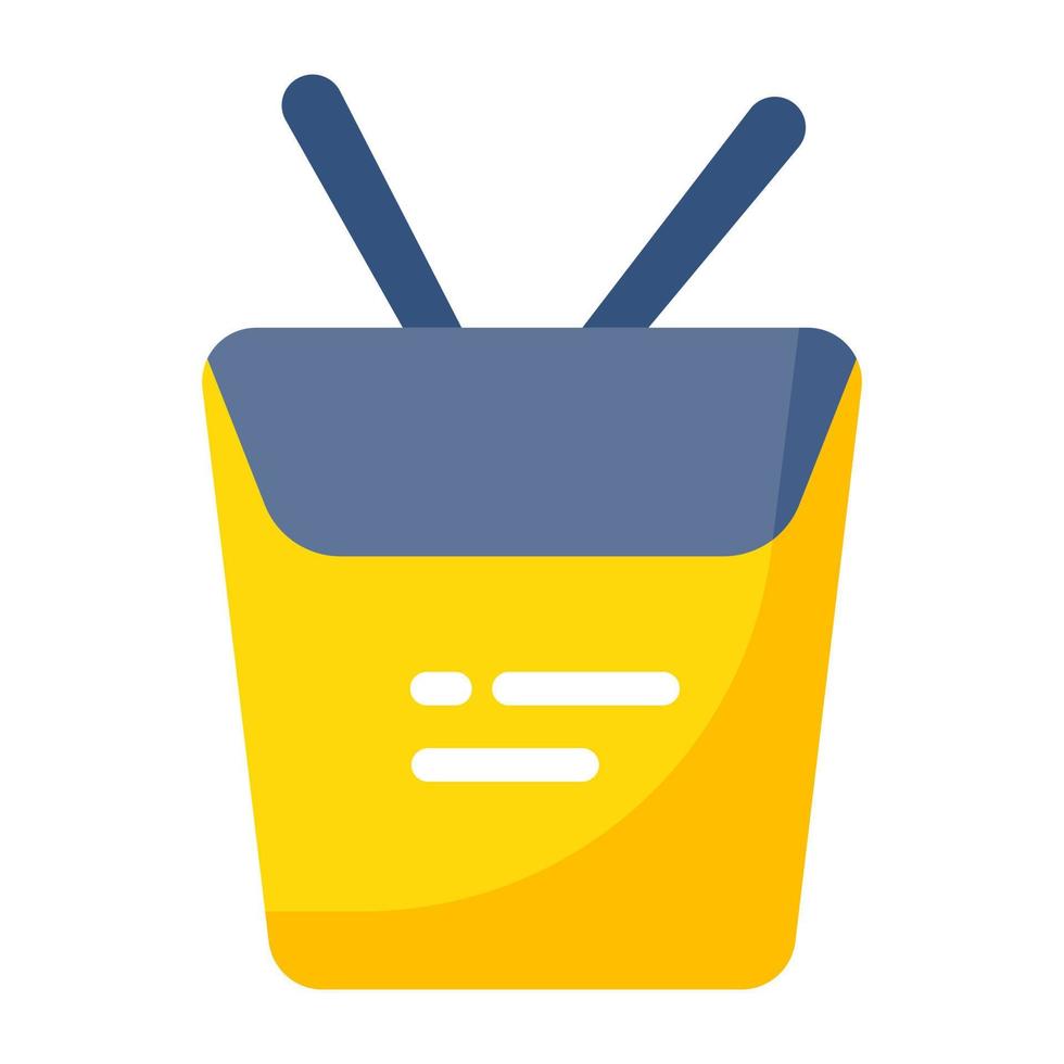 Editable design icon of instant noodles vector
