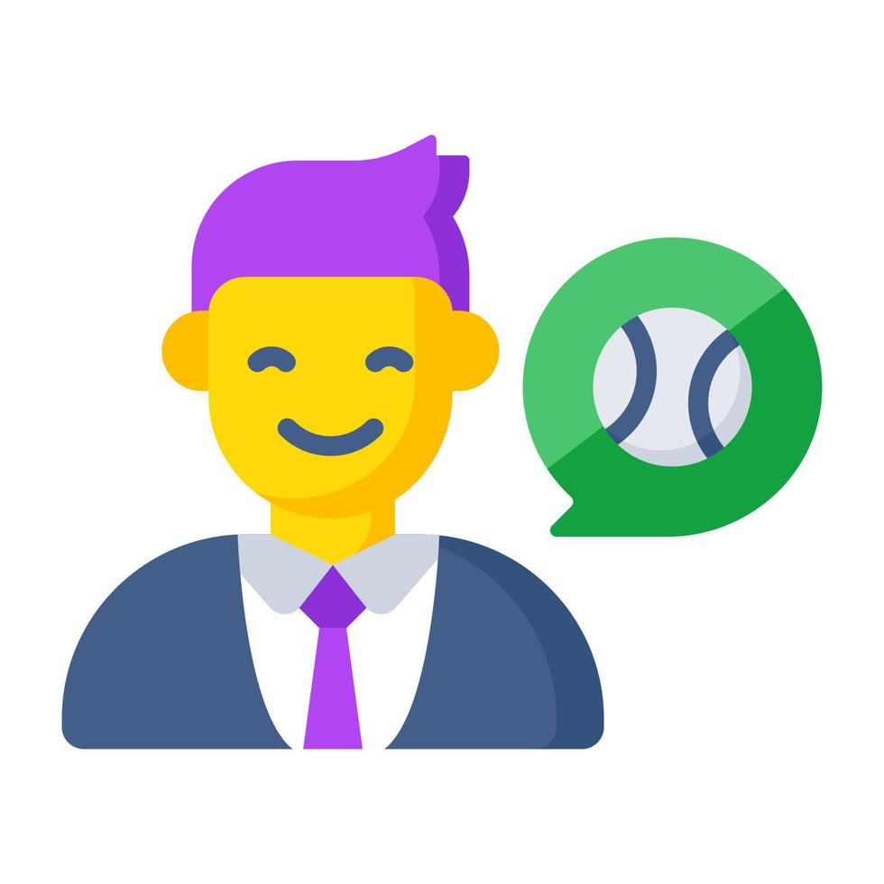 Trendy design icon of sports commentator 19939893 Vector Art at Vecteezy