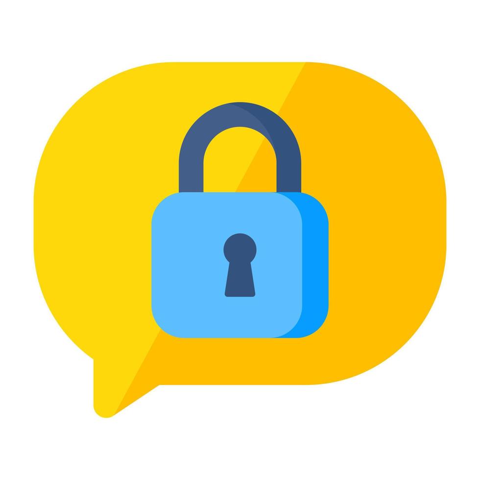 An icon design of secure chat vector