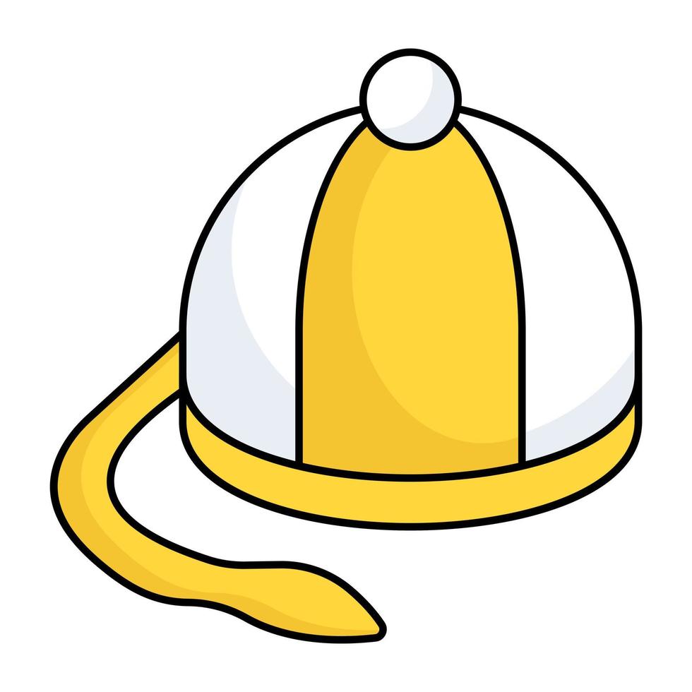 Vector design of cap in flat style