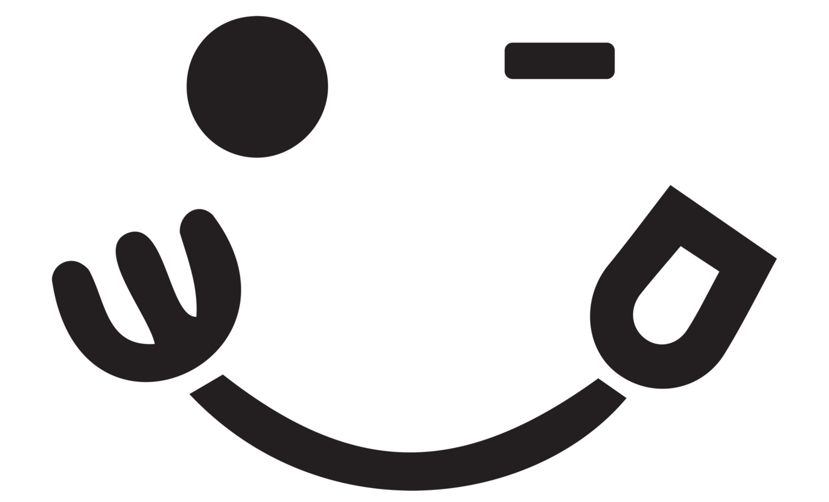 Winking Face Food icon on transparent background png