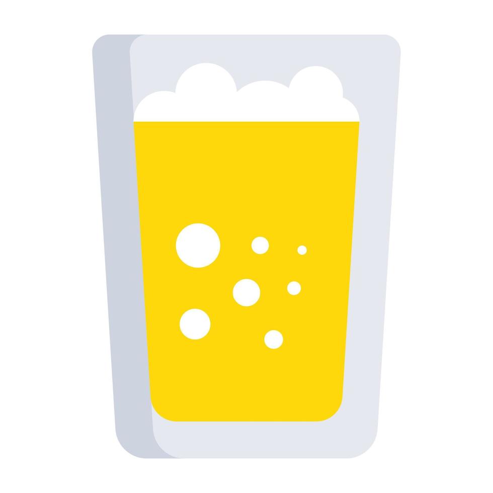 An editable design icon of drink glass vector