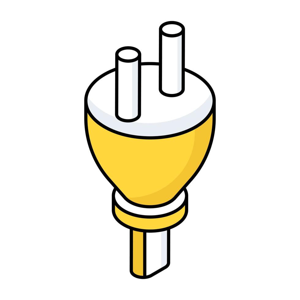 A unique design icon of electric plug vector