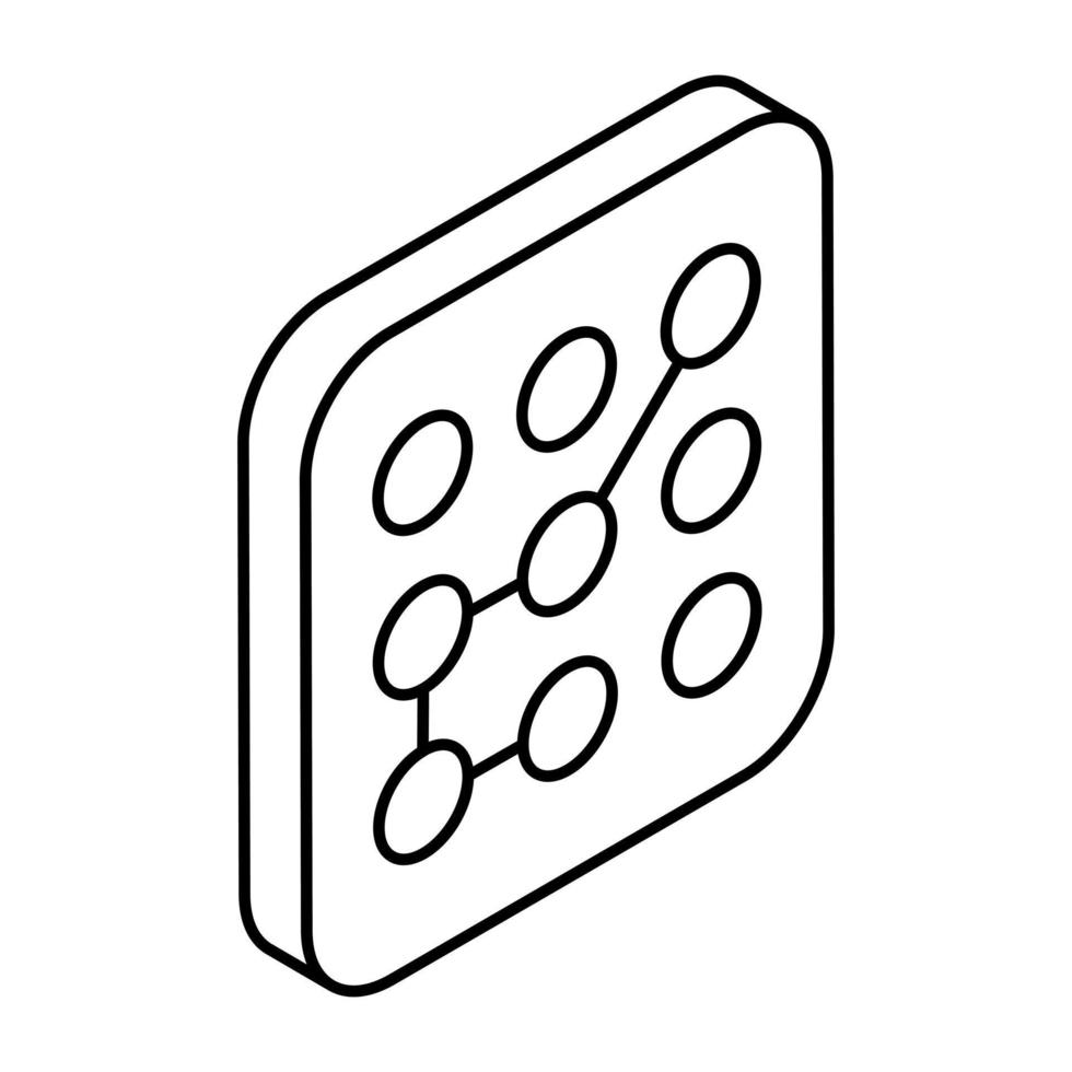 Modern design icon of pattern lock vector