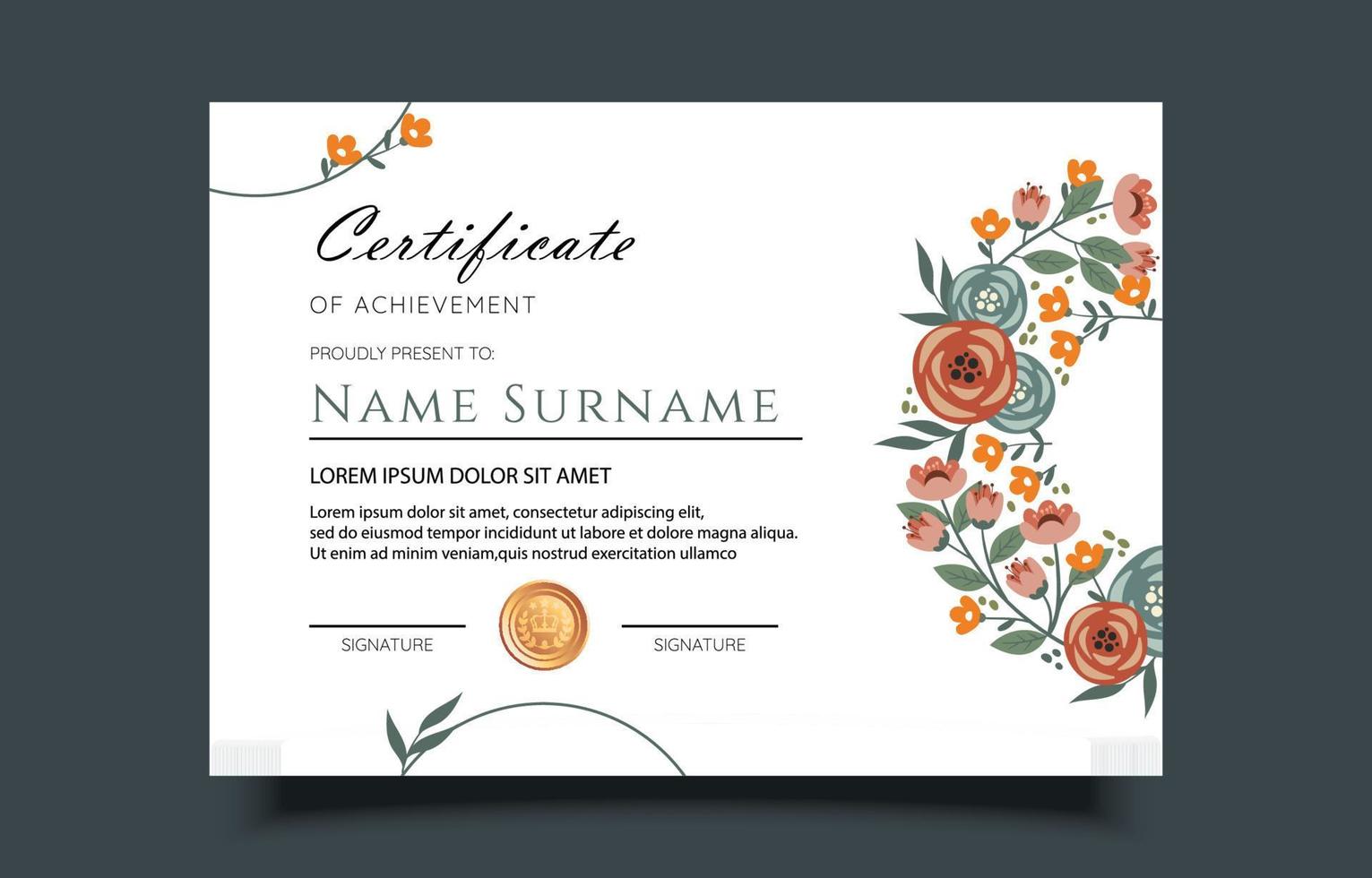 Creative Certificate Template vector