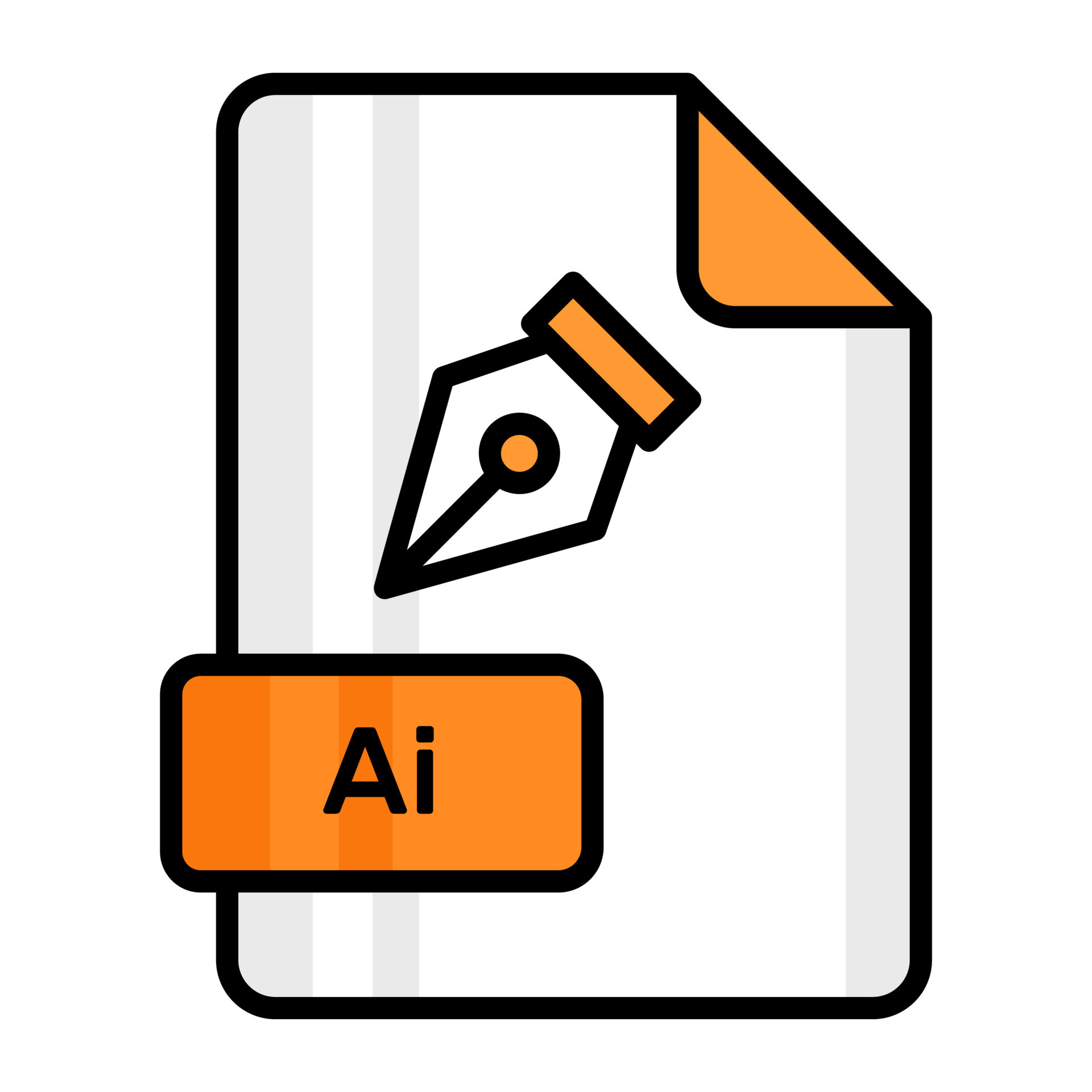 An amazing vector icon of AI file, editable design 19941086 Vector Art ...