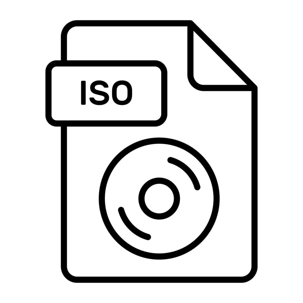 An amazing vector icon of ISO file, editable design